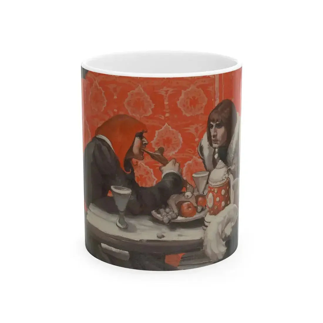 Cavaliers at Table - White Coffee Mug 11oz - Go Mug Yourself