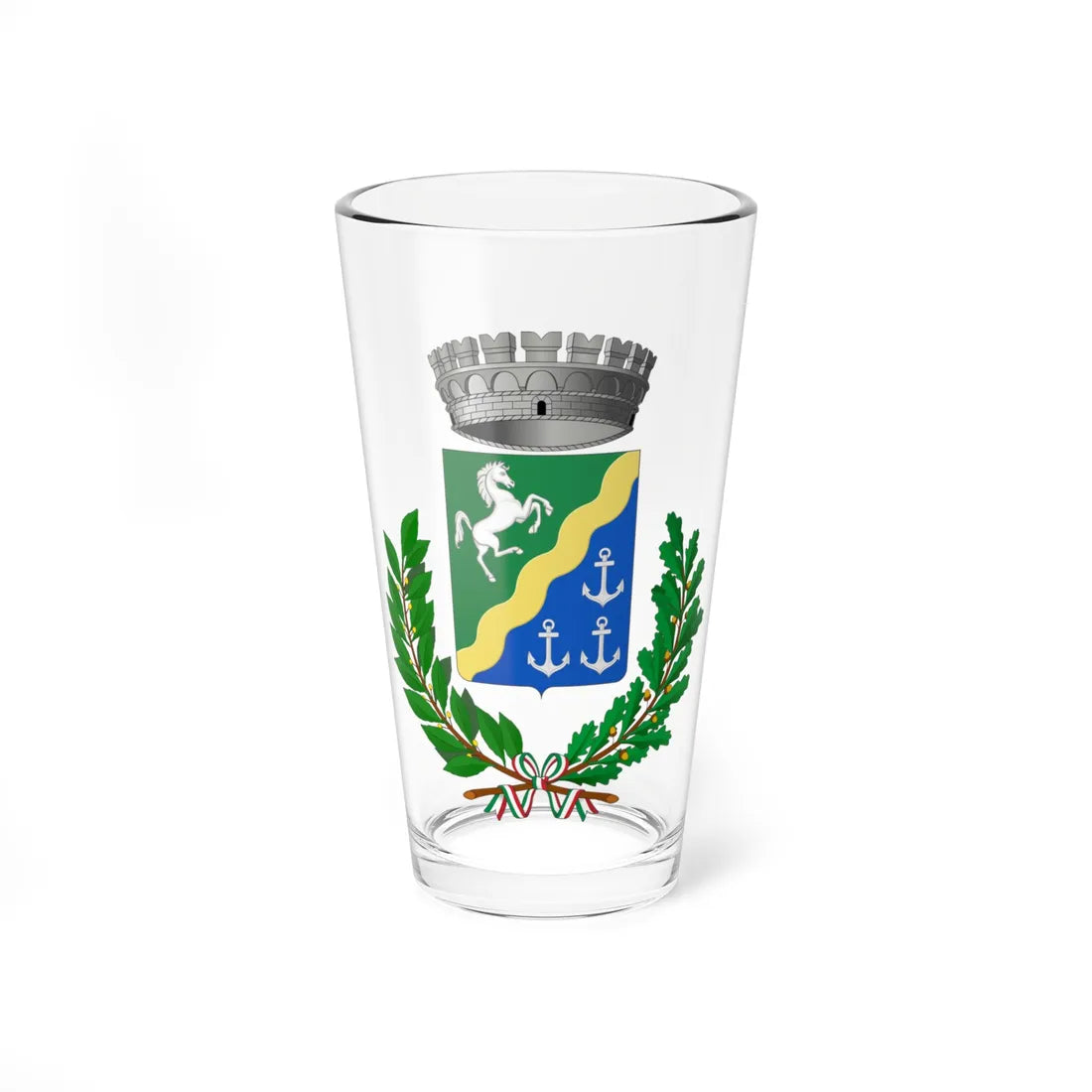 Cavallino-Treporti-Stemma (Italy) (Coat of Arms) Pint Glass 16oz 16oz - Go Mug Yourself