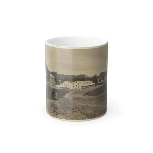 Cavalry Depot at Giesboro, Md. Soldier Facing Man and Girl With People in Horse-Drawn Carriage in Foreground (U.S. Civil War) Color Changing Coffee Mug 11oz Default Title 11oz - Go Mug Yourself