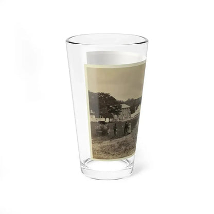 Cavalry Depot At Giesboro, Md. Soldier Facing Man And Girl With People In Horse-Drawn Carriage In Foreground (U.S. Civil War) Pint Glass 16oz - Go Mug Yourself