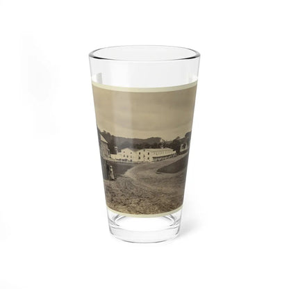 Cavalry Depot At Giesboro, Md. Soldier Facing Man And Girl With People In Horse-Drawn Carriage In Foreground (U.S. Civil War) Pint Glass 16oz-16oz-Go Mug Yourself