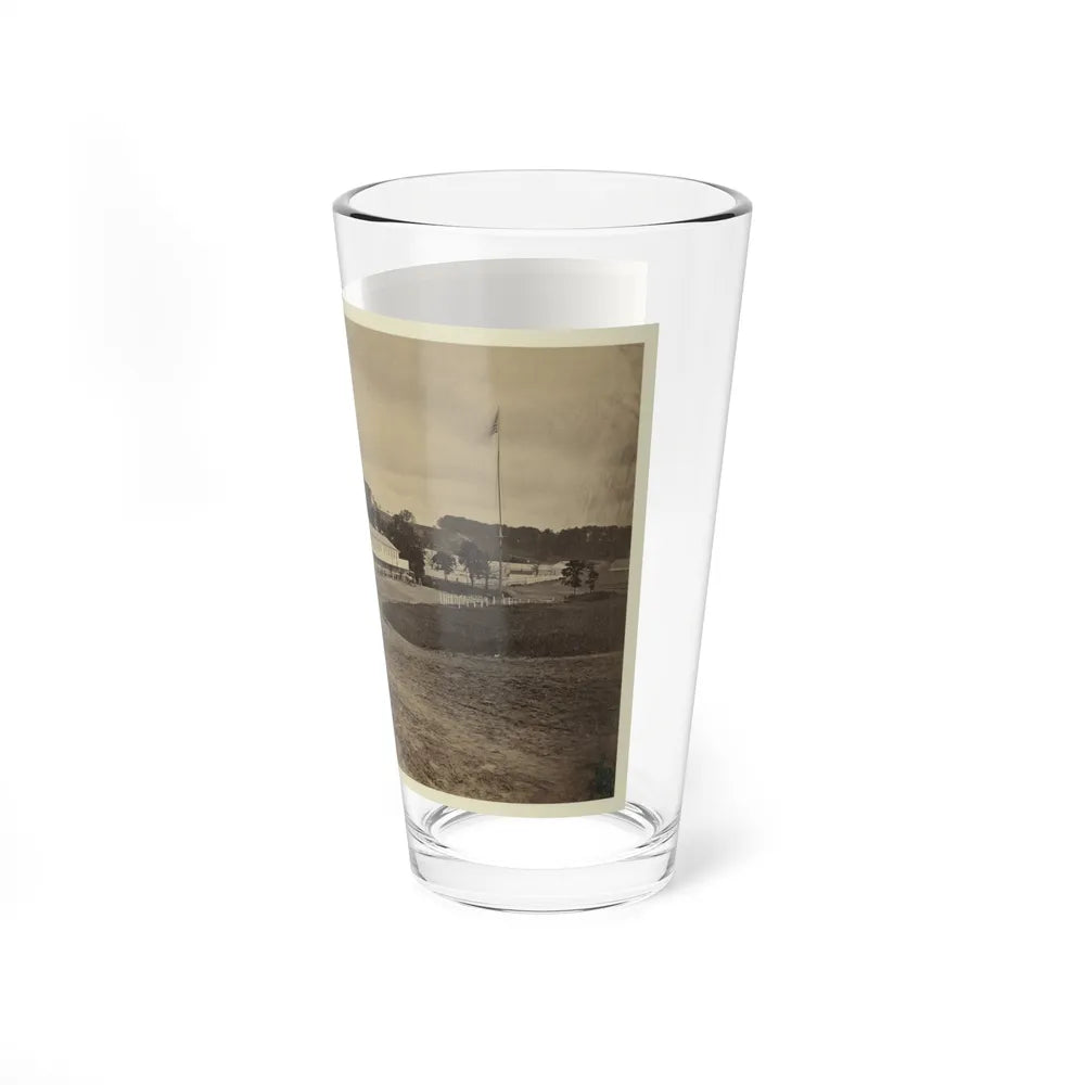 Cavalry Depot At Giesboro, Md. Soldier Facing Man And Girl With People In Horse-Drawn Carriage In Foreground (U.S. Civil War) Pint Glass 16oz-Go Mug Yourself