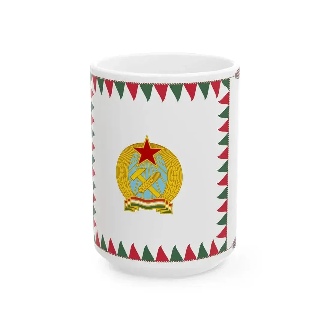 Cavalry Standard of the Hungarian Defence Forces 1949-1950 (Hungary) White Coffee Mug 15oz - Go Mug Yourself