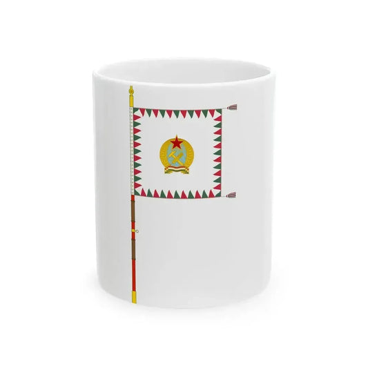 Cavalry Standard of the Hungarian Defence Forces 1949-1950 with staff (Hungary) White Coffee Mug 11oz - Go Mug Yourself