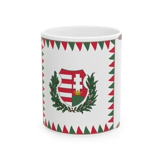Cavalry Standard of the Hungarian Defence Forces 1949 (Hungary) White Coffee Mug 11oz - Go Mug Yourself