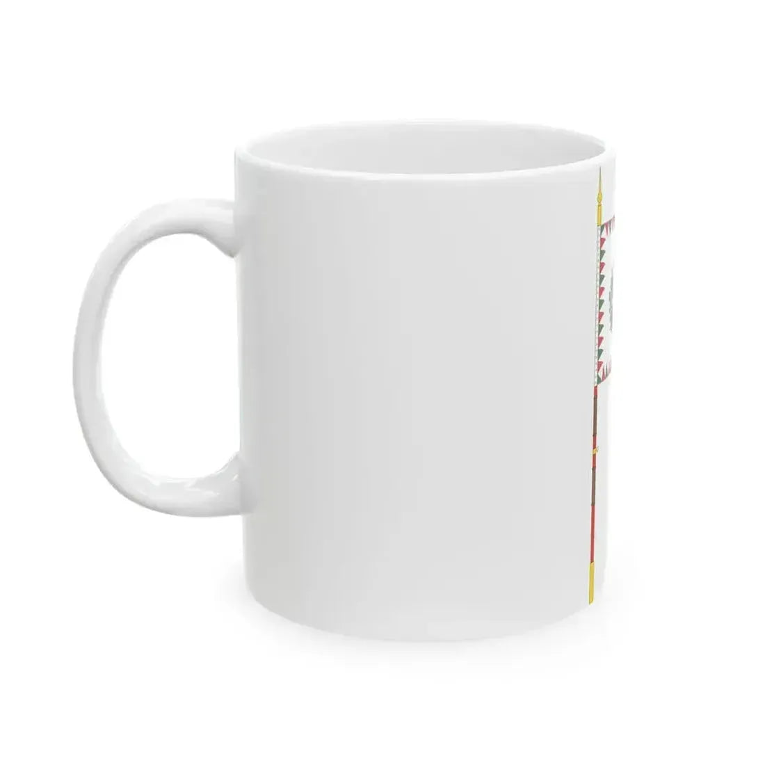 Cavalry Standard of the Hungarian Defence Forces 1949 with staff (Hungary) White Coffee Mug - Go Mug Yourself