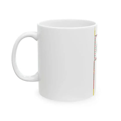 Cavalry Standard of the Hungarian Defence Forces 1949 with staff (Hungary) White Coffee Mug - Go Mug Yourself