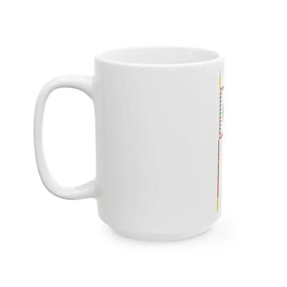 Cavalry Standard of the Hungarian Defence Forces 1949 with staff (Hungary) White Coffee Mug - Go Mug Yourself