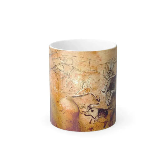 cave lions and woolly rhinoceroses - Color Changing Mug 11oz 11oz - Go Mug Yourself