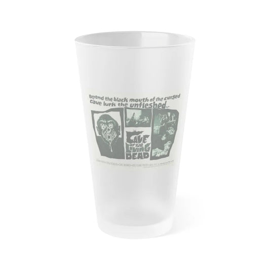 CAVE OF THE LIVING DEAD 1964 Movie Poster - Frosted Pint Glass 16oz-16oz-Frosted-Go Mug Yourself