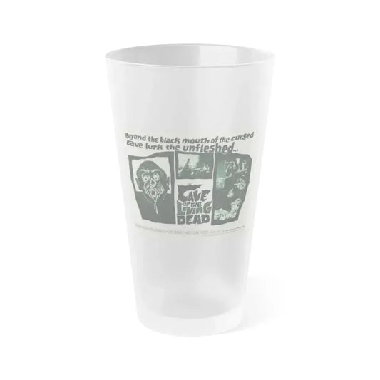 CAVE OF THE LIVING DEAD 1964 Movie Poster - Frosted Pint Glass 16oz 16oz Frosted - Go Mug Yourself