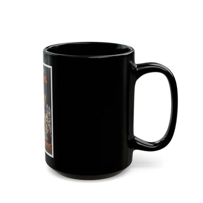 CAVEGIRL 1985 Movie Poster - Black Coffee Mug-Go Mug Yourself