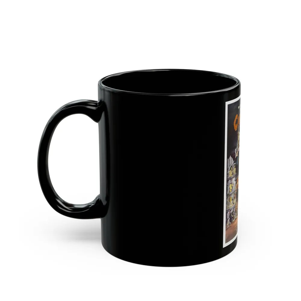 CAVEGIRL 1985 Movie Poster - Black Coffee Mug-Go Mug Yourself