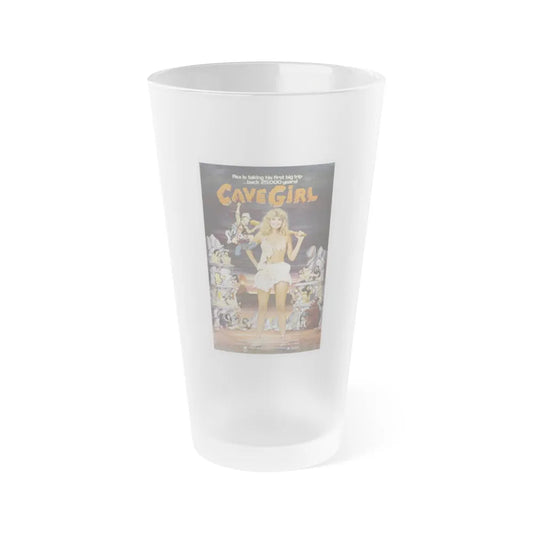 CAVEGIRL 1985 Movie Poster - Frosted Pint Glass 16oz-16oz-Frosted-Go Mug Yourself