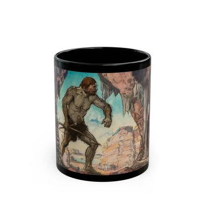 Caveman, probable New York Herald Tribune magazine cover - Black Coffee Mug 11oz - Go Mug Yourself