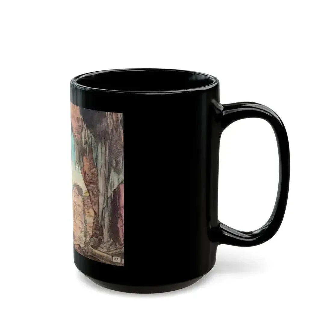 Caveman, probable New York Herald Tribune magazine cover - Black Coffee Mug - Go Mug Yourself