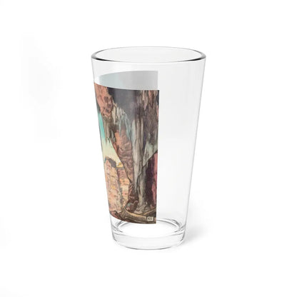 Caveman, probable New York Herald Tribune magazine cover (Magazine Illustration) Pint Glass 16oz-Go Mug Yourself