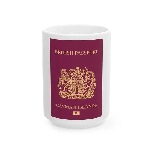 Cayman Islands Passport - White Coffee Mug 15oz - Go Mug Yourself
