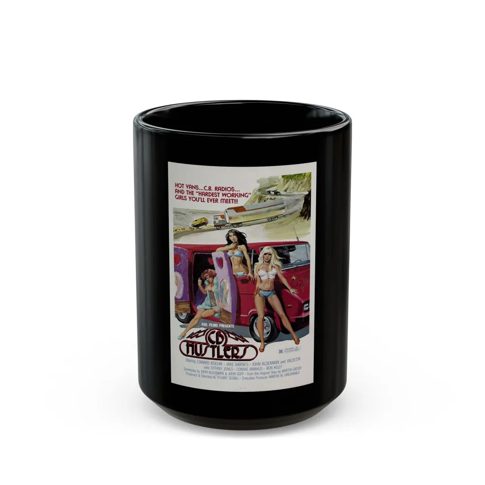 CB HUSTLERS 1976 Movie Poster - Black Coffee Mug-15oz-Go Mug Yourself