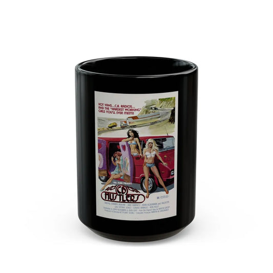 CB HUSTLERS 1976 Movie Poster - Black Coffee Mug-15oz-Go Mug Yourself