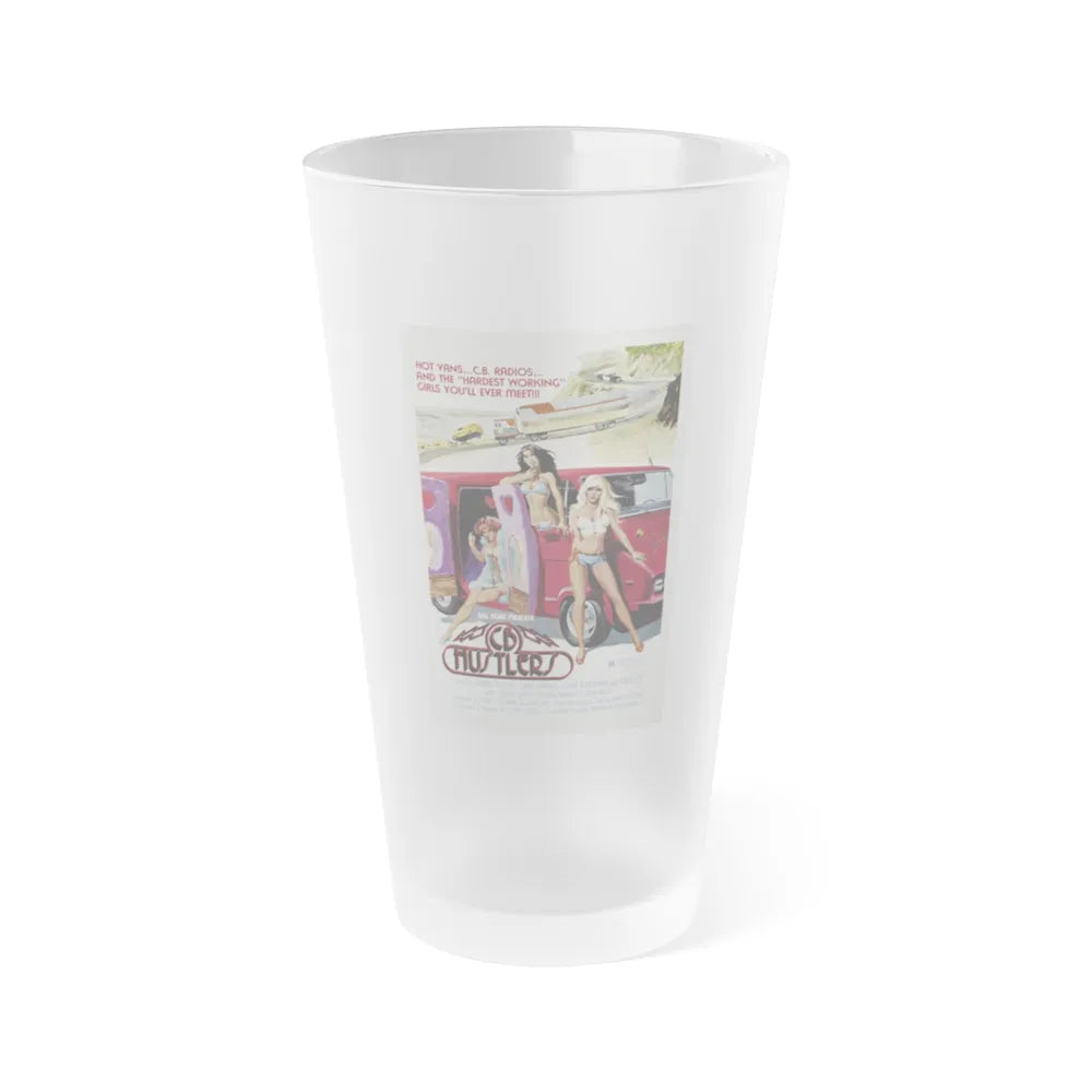 CB HUSTLERS 1976 Movie Poster - Frosted Pint Glass 16oz-16oz-Frosted-Go Mug Yourself