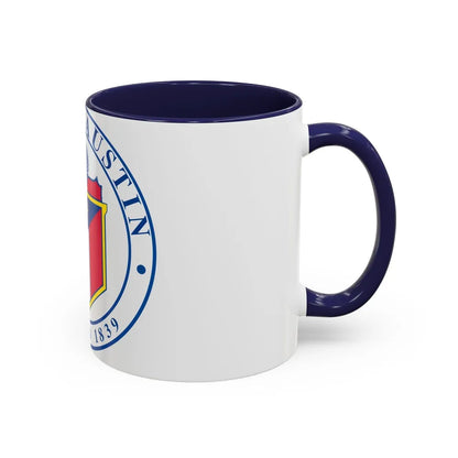 Seal of Austin TX - Accent Coffee Mug-Go Mug Yourself