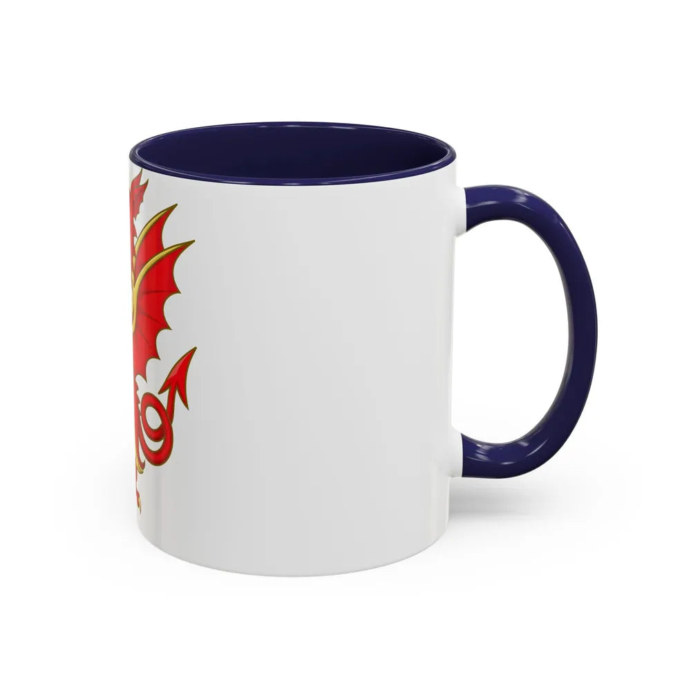 Tudor Dragon Badge - Accent Coffee Mug-Go Mug Yourself