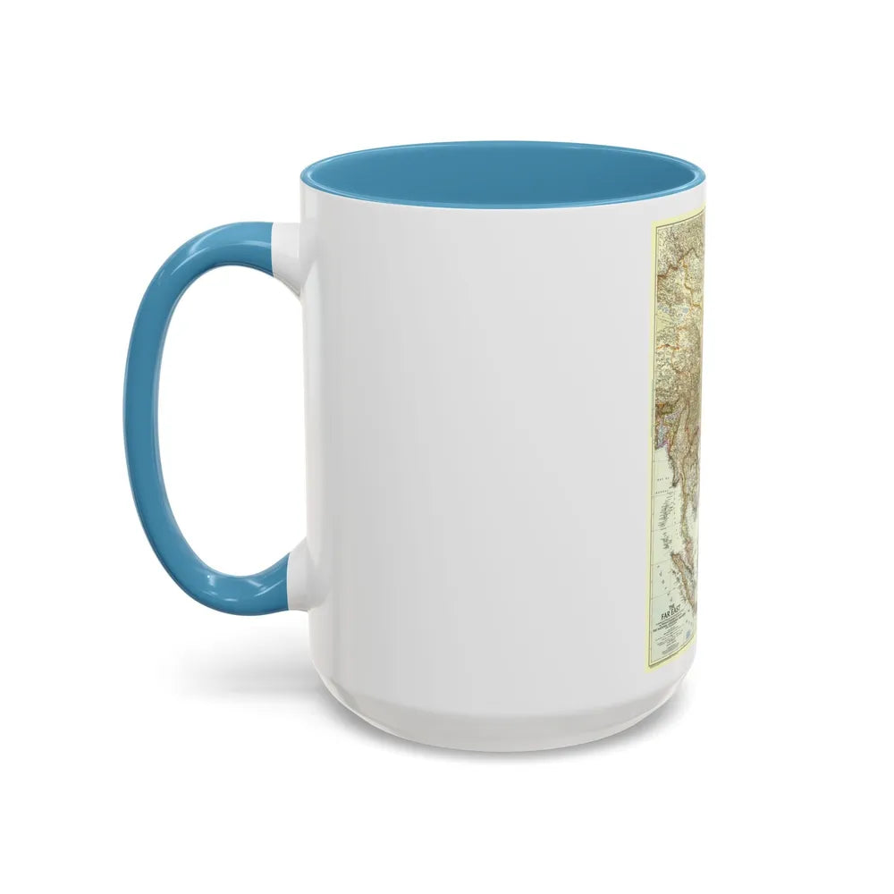 Far East (1952) (Map) Accent Coffee Mug-Go Mug Yourself