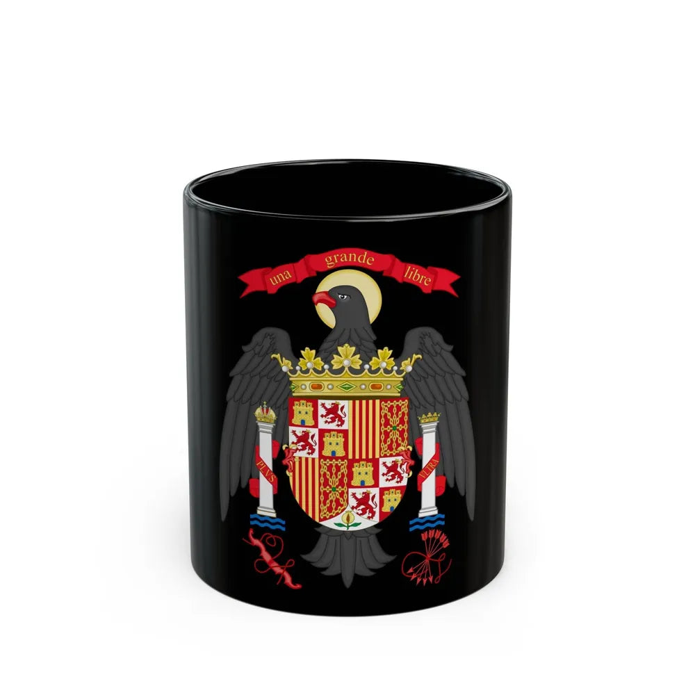 Coat of Arms of Spain (1977-1981) - Black Coffee Mug-11oz-Go Mug Yourself