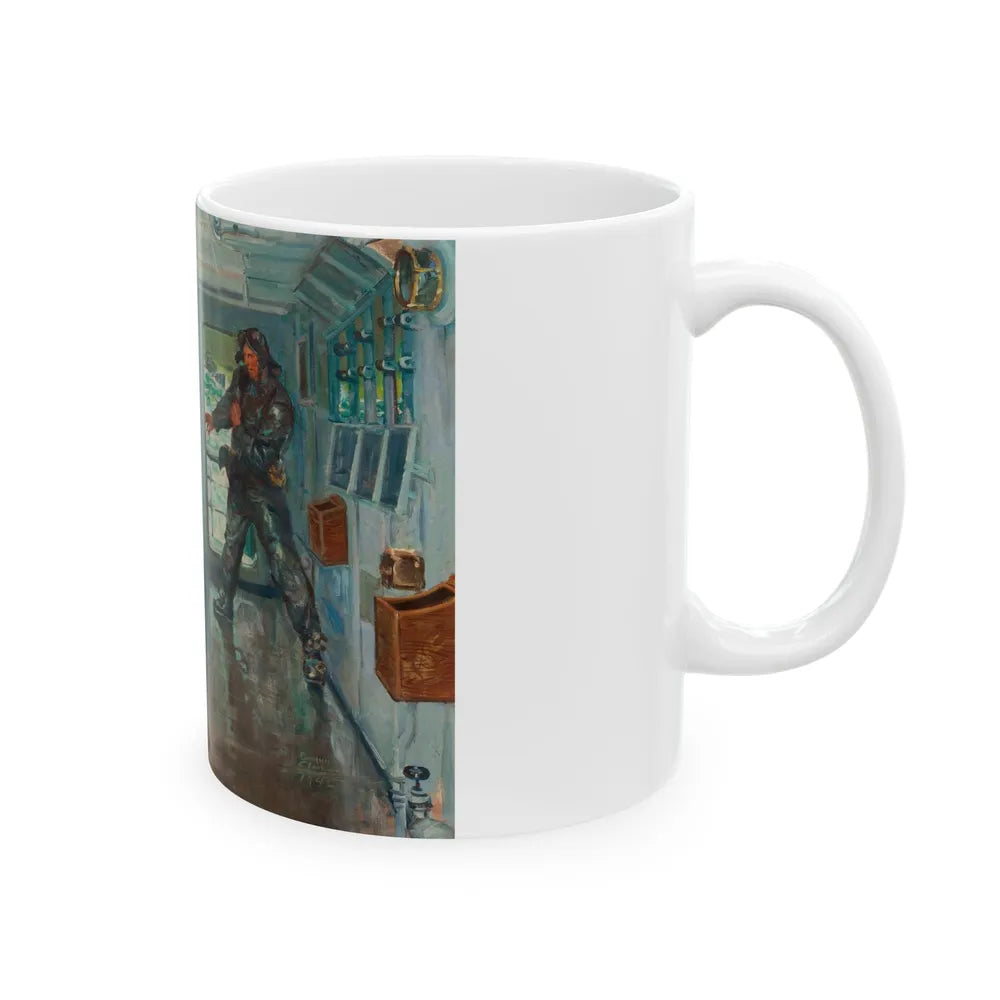 Confrontation at Sea, magazine story illustration, 1942 - White Coffee Mug-Go Mug Yourself