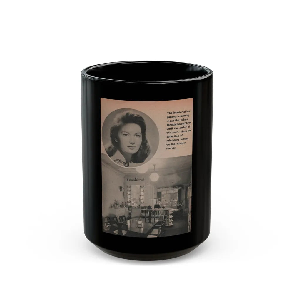 Janette Scott #58 - Life Story+Glamour Photos #38 Fans Star Library - Glamour Photo #6 (Vintage Female Icon) Black Coffee Mug-15oz-Go Mug Yourself