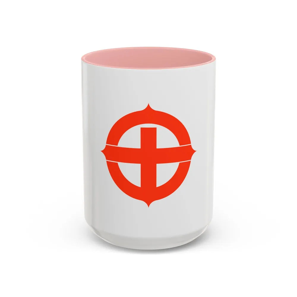 Flag of Hekinan Japan - Accent Coffee Mug-15oz-Pink-Go Mug Yourself