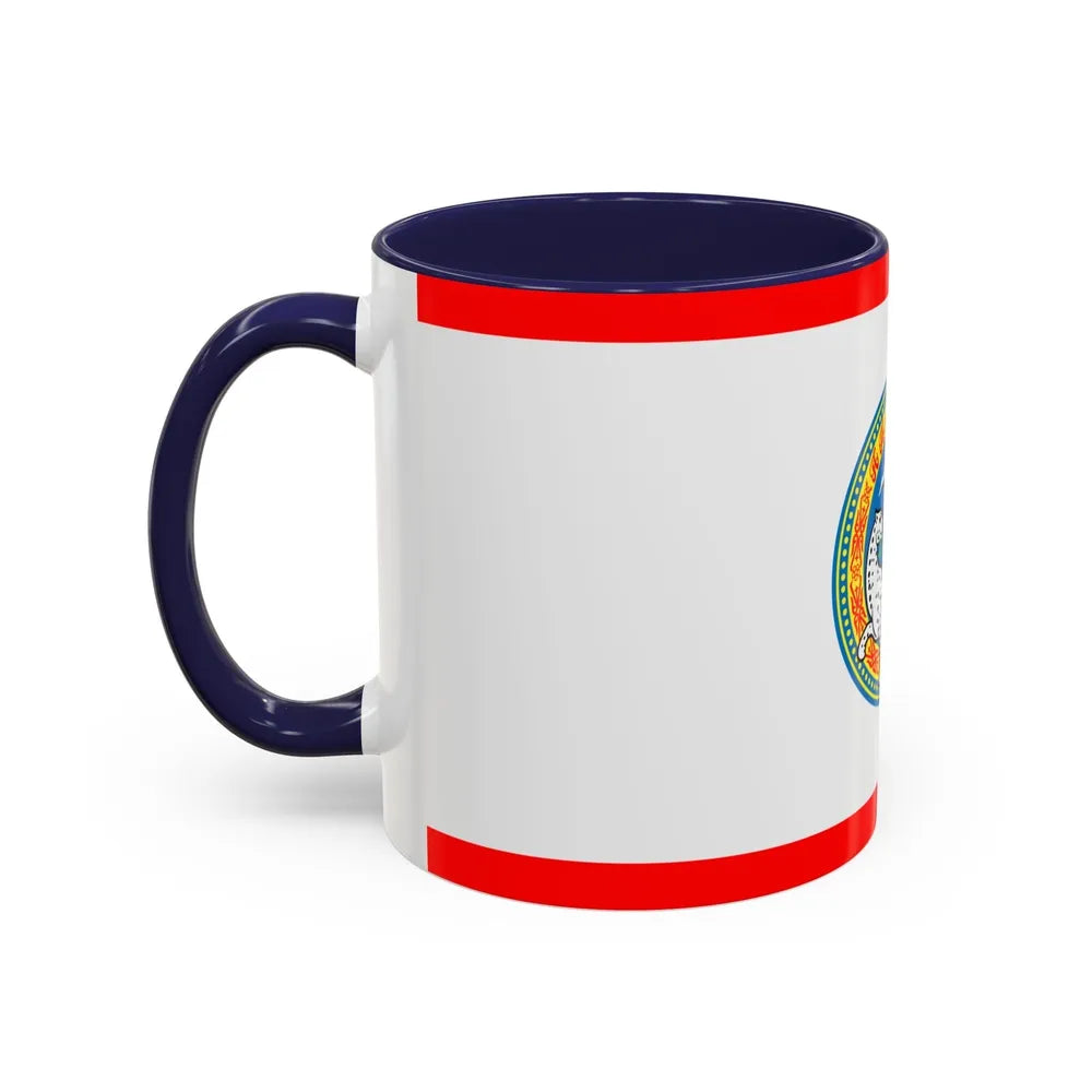 Flag of Almaty Kazakhstan - Accent Coffee Mug-Go Mug Yourself