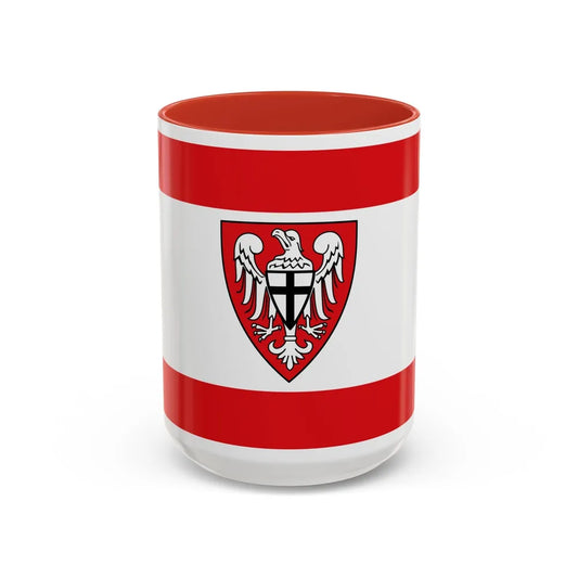 Flag of Hochsauerlandkreis Germany - Accent Coffee Mug-15oz-Red-Go Mug Yourself