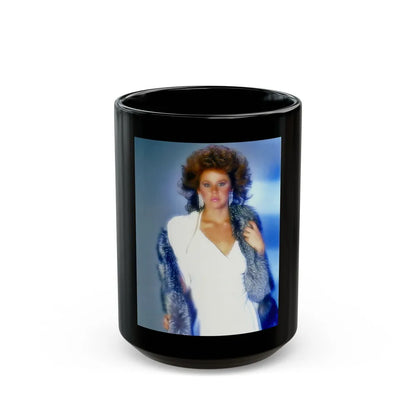 Linda Blair #257 (Vintage Female Icon) Black Coffee Mug-15oz-Go Mug Yourself