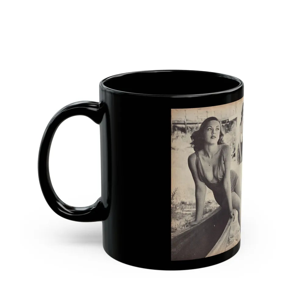 Dawn Richard #103 - [Pages 33 & 34] Including Pages 4 & 5 of 5 with, 4 B&W Photos+Article Ending from ADVENTURE Dec. '60 Mag. (Vintage Female Icon) Black Coffee Mug-Go Mug Yourself