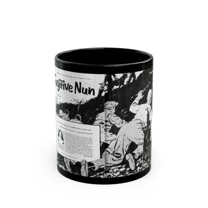 Fugitive Nun, True Woman's Adventures, May 1956 - Black Coffee Mug-11oz-Go Mug Yourself