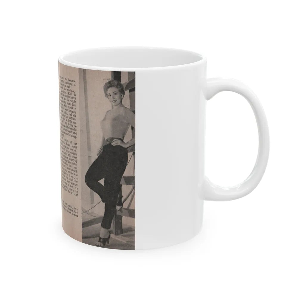 Kim Novak #141 - Scanned Mag. 66 Photos (Vintage Female Icon) White Coffee Mug-Go Mug Yourself