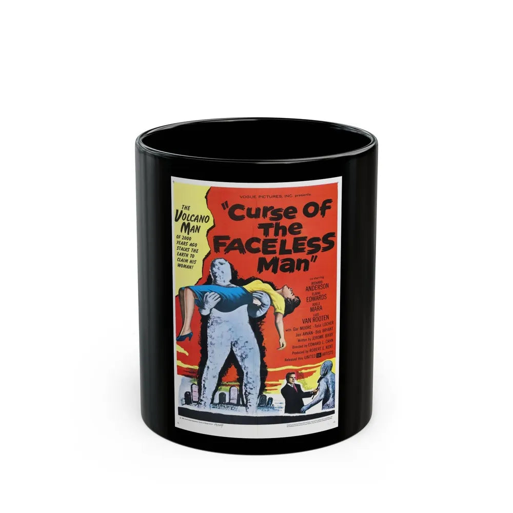 CURSE OF THE FACELESS MAN 1958 Movie Poster - Black Coffee Mug-11oz-Go Mug Yourself