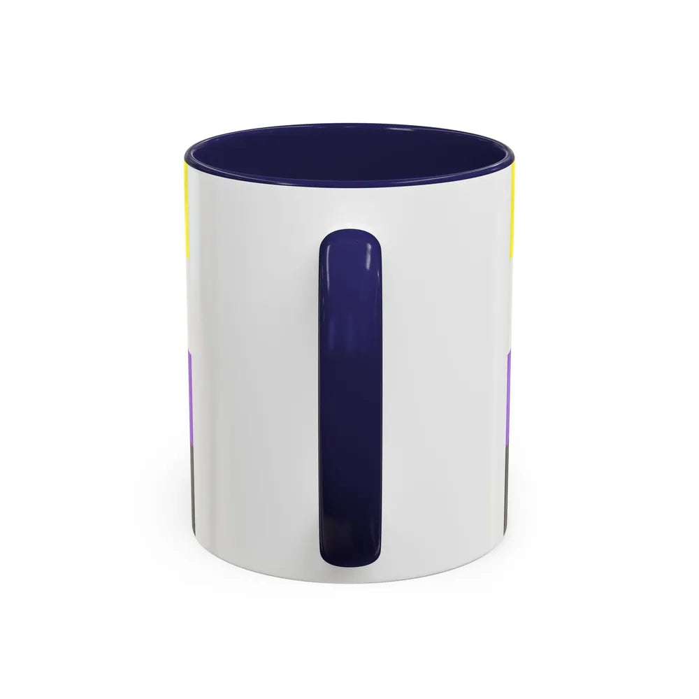 Nonbinary Pride Flag - Accent Coffee Mug-Go Mug Yourself