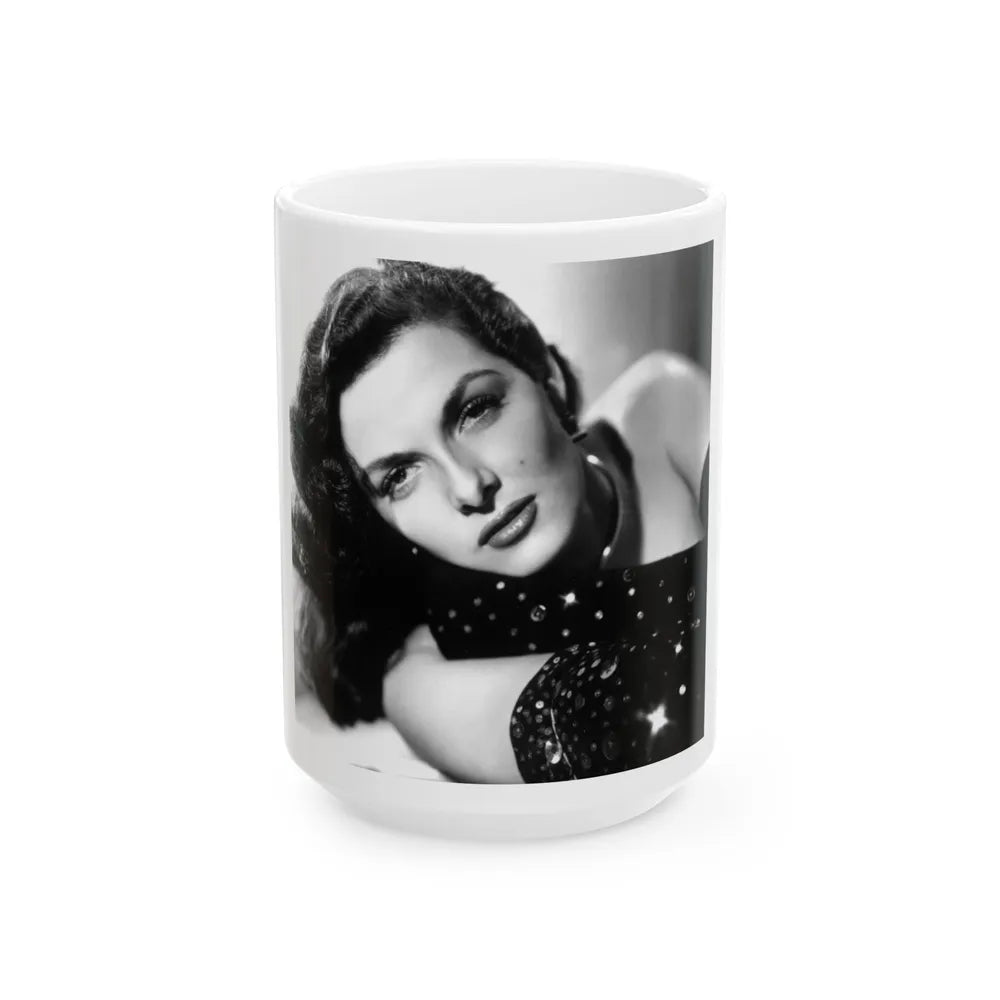 Jane Russell #224 (Vintage Female Icon) White Coffee Mug-15oz-Go Mug Yourself