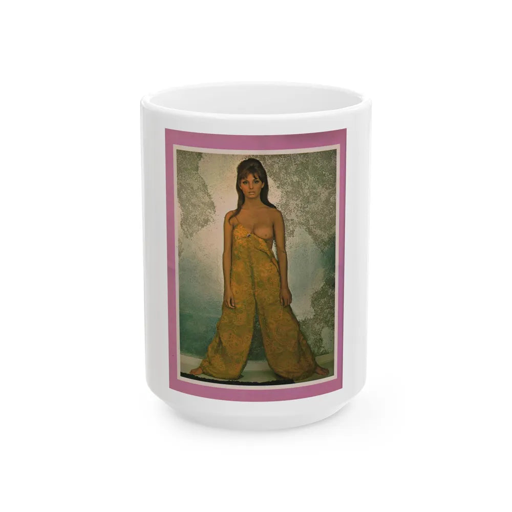 Victoria Vetri #49 - Playboy Mag. May '68 - 1 Photo (Vintage Female Icon) White Coffee Mug-15oz-Go Mug Yourself