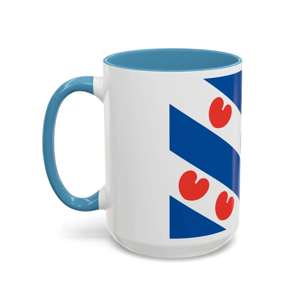 Flag of Friesland Netherlands - Accent Coffee Mug-Go Mug Yourself