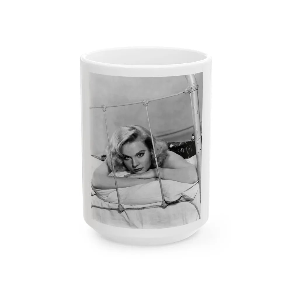 Diane McBain #02 (Vintage Female Icon) White Coffee Mug-15oz-Go Mug Yourself