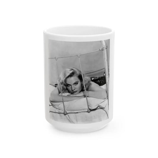 Diane McBain #02 (Vintage Female Icon) White Coffee Mug-15oz-Go Mug Yourself