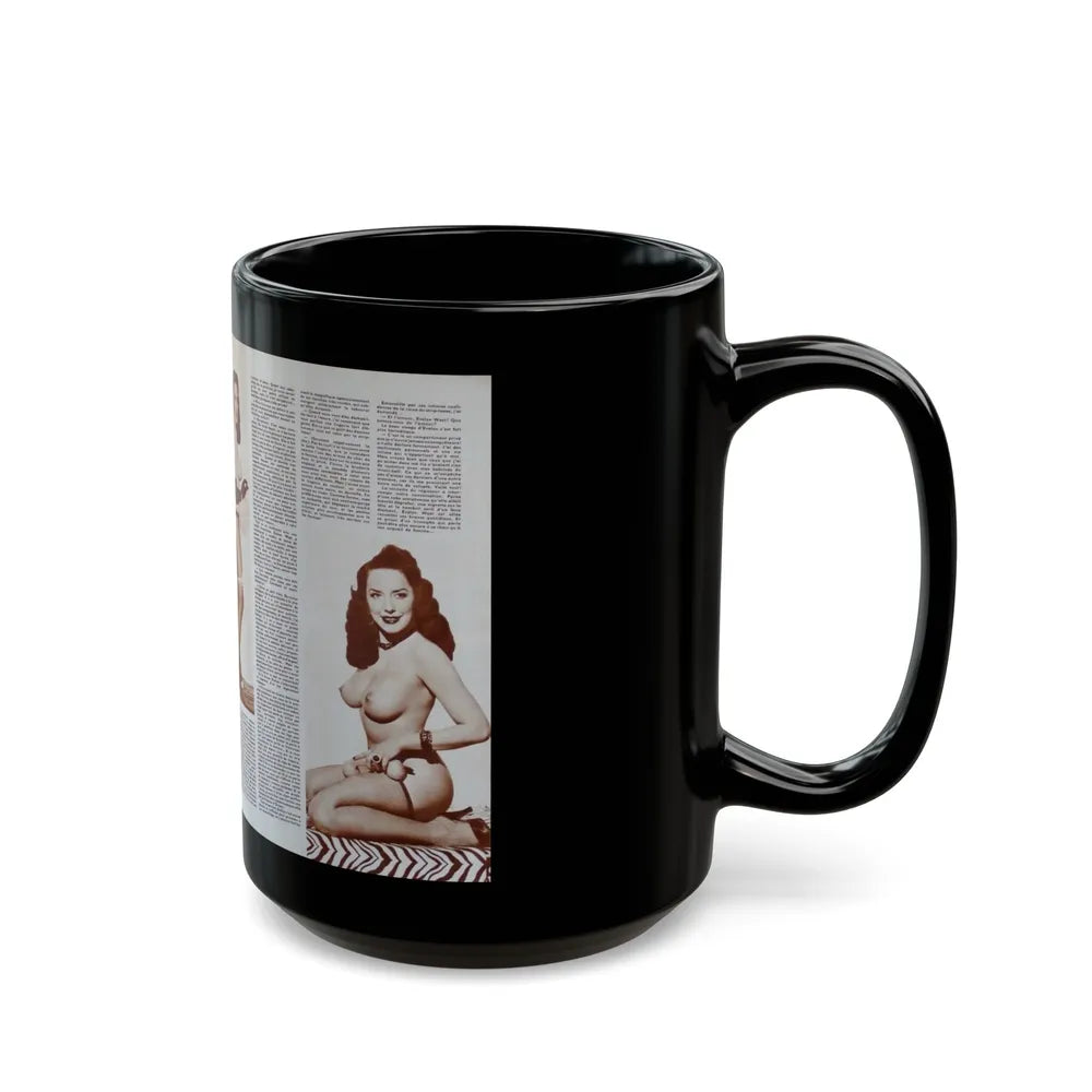 Evelyn West #19 (Vintage Female Icon) Black Coffee Mug-Go Mug Yourself