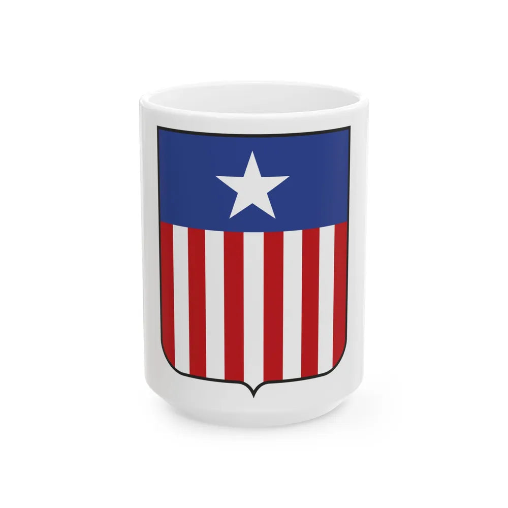 Coat of arms of Liberia in 1889 - White Coffee Mug-15oz-Go Mug Yourself