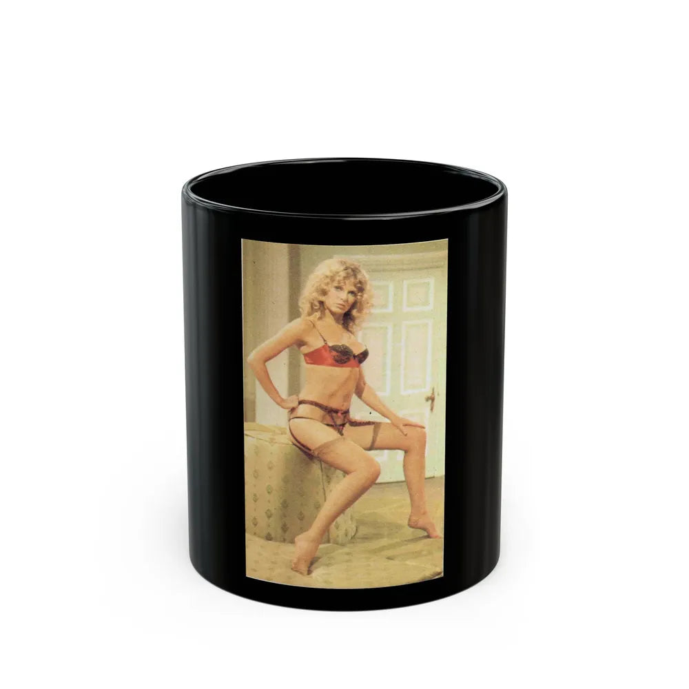 Julie Ege #117 (Vintage Female Icon) Black Coffee Mug-11oz-Go Mug Yourself