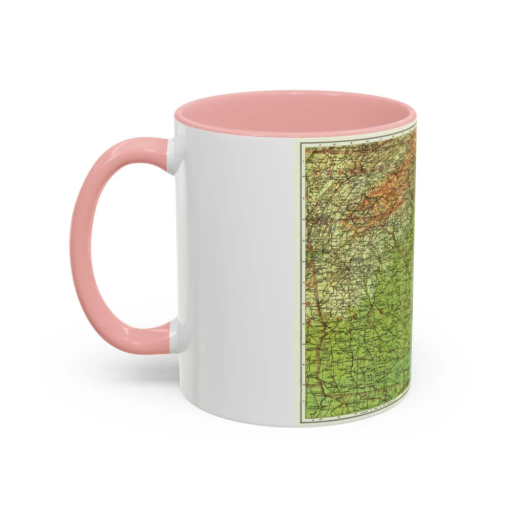 USA - Southeastern (1926) (Map) Accent Coffee Mug-Go Mug Yourself