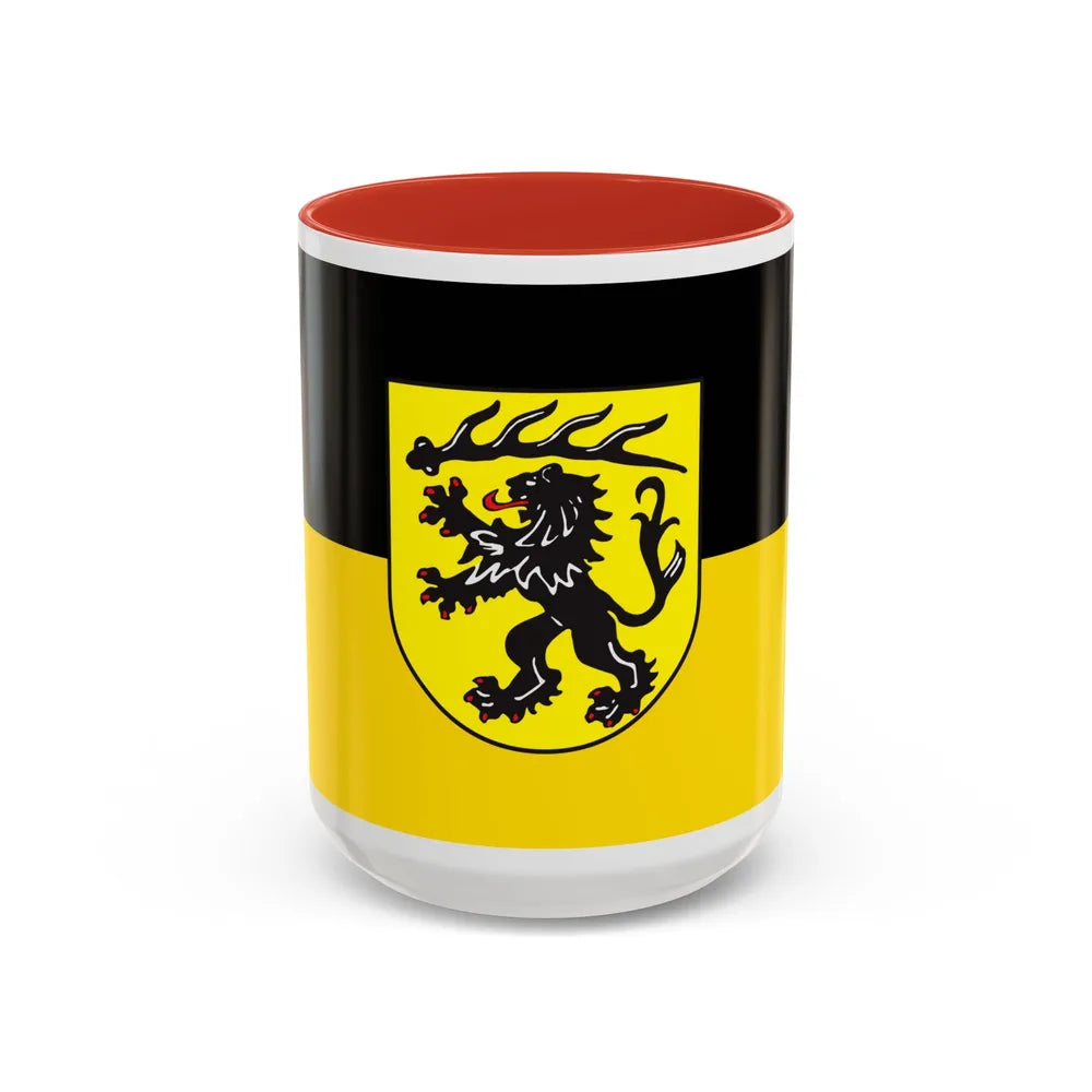 Flag of Goppingen Germany - Accent Coffee Mug-15oz-Red-Go Mug Yourself